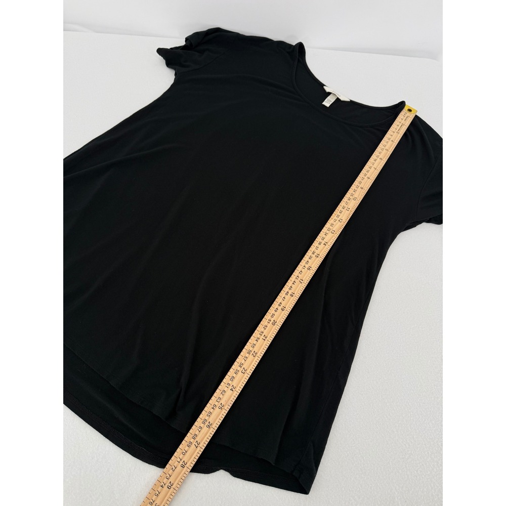 Soma Pajama Top Womens Medium Black Short Sleeve Scoop Neck Loungewear Top - Picture 4 of 5